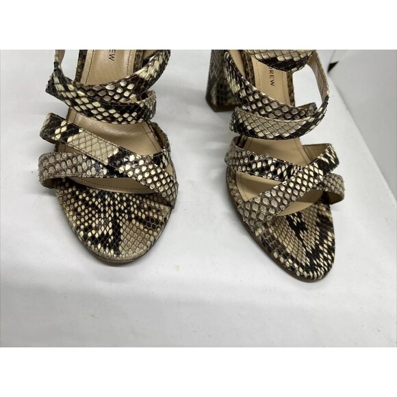 PAUL ANDREW Snakeskin Slingback Block Heel Strapped Heels 41 Handmade Italy 9.5 - Picture 5 of 16